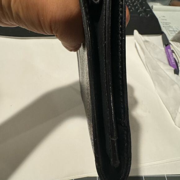 Vintage Celine Macadam Brown Coated Canvas Long Wallet 7x3 Designer‎ Classic - Picture 9 of 9